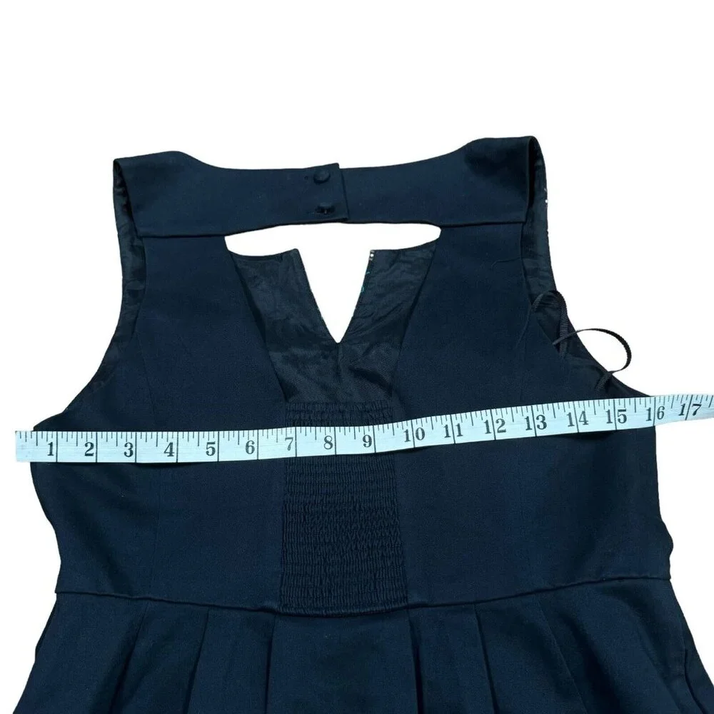 Moulinette Soeurs Anthropologie Size 6 P Black Floral Embroidery PERENNIAL Dress - Picture 11 of 15